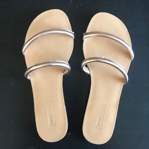 Rose gold sandals